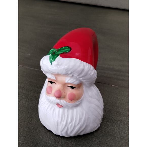 Vtg Christmas Santa Claus Napkin Ring Set of 4 Fun & Funky Napkin Holders - Picture 2 of 6